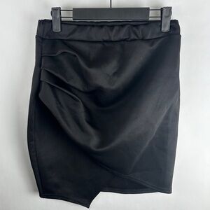 Boohoo Black Ruched Skirt | US Size 10